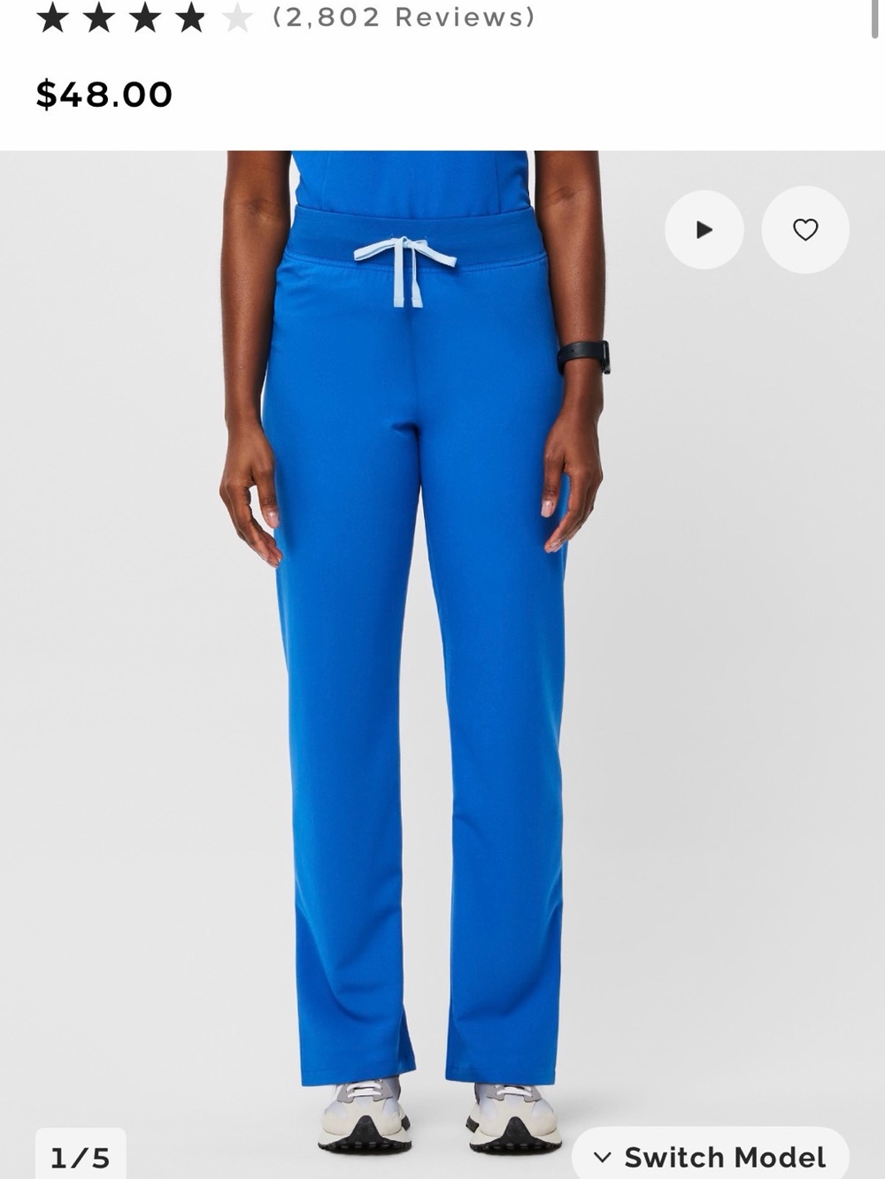 Figs Women's Livingston High-Rise Straight Leg Scrub Pant